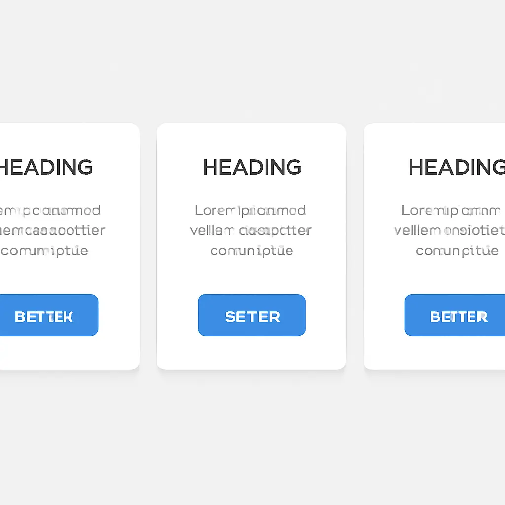 A set of accessible rating cards for comparison