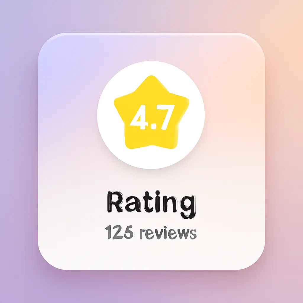 Website card emphasizing a Casino overview rating badge