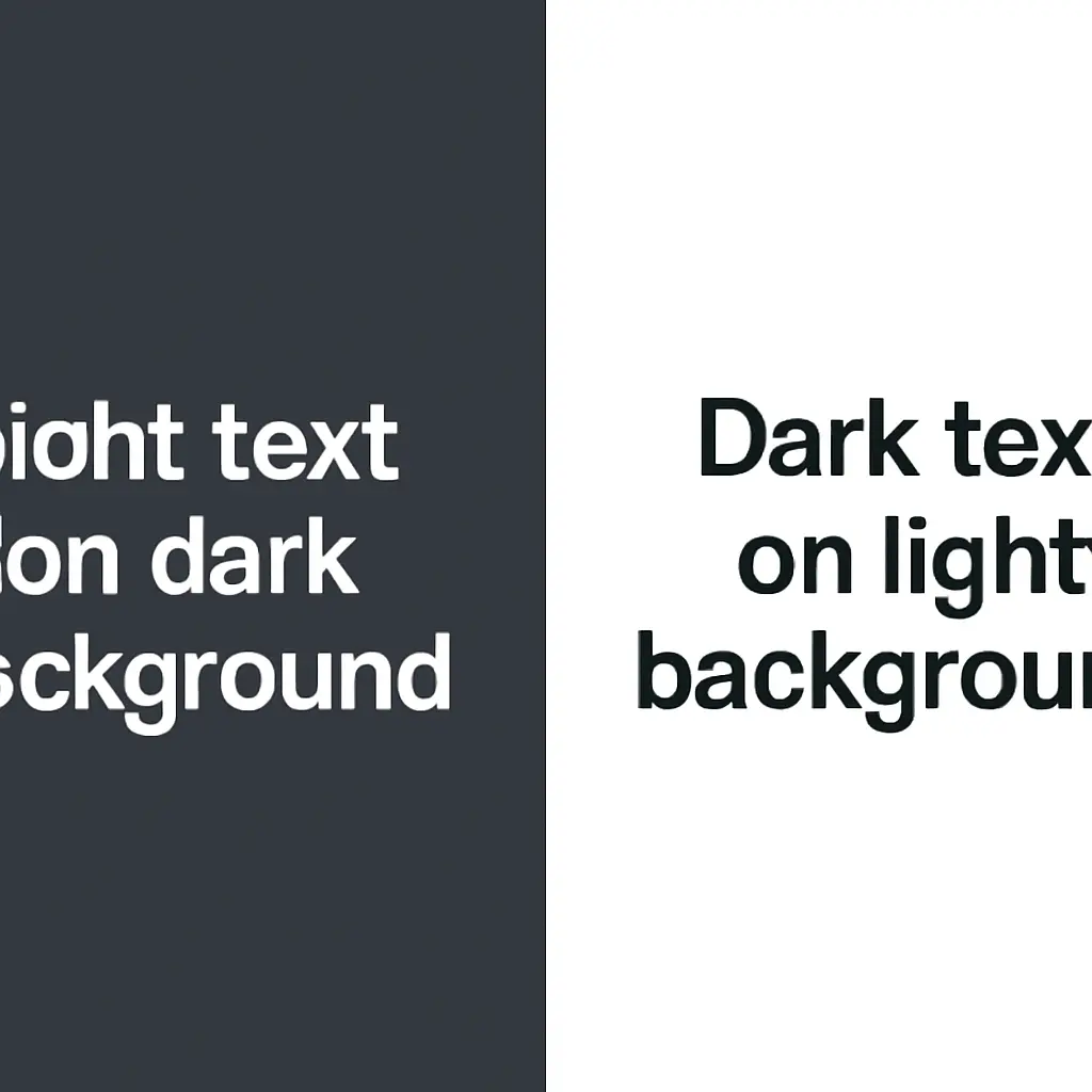 Visualization of text over background showing contrast differences