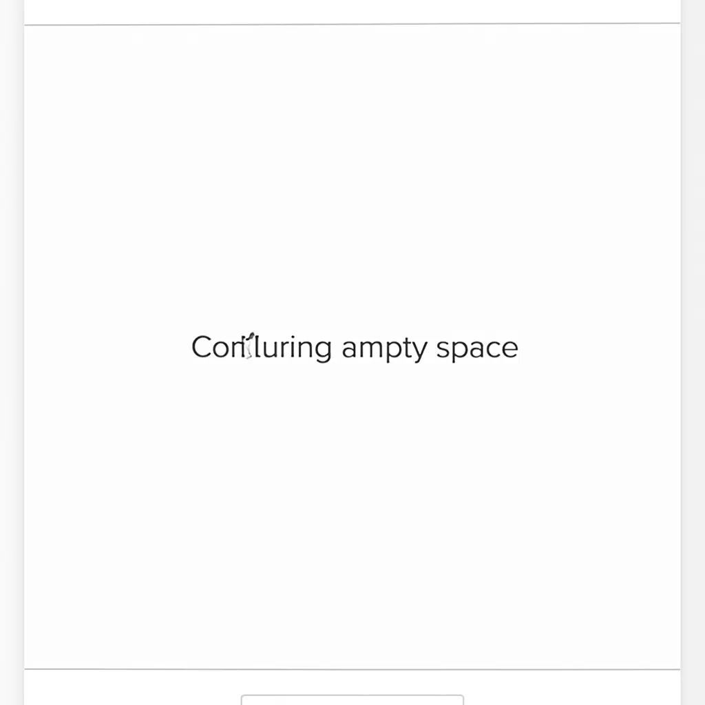 Example of a minimalist interface with poor usability