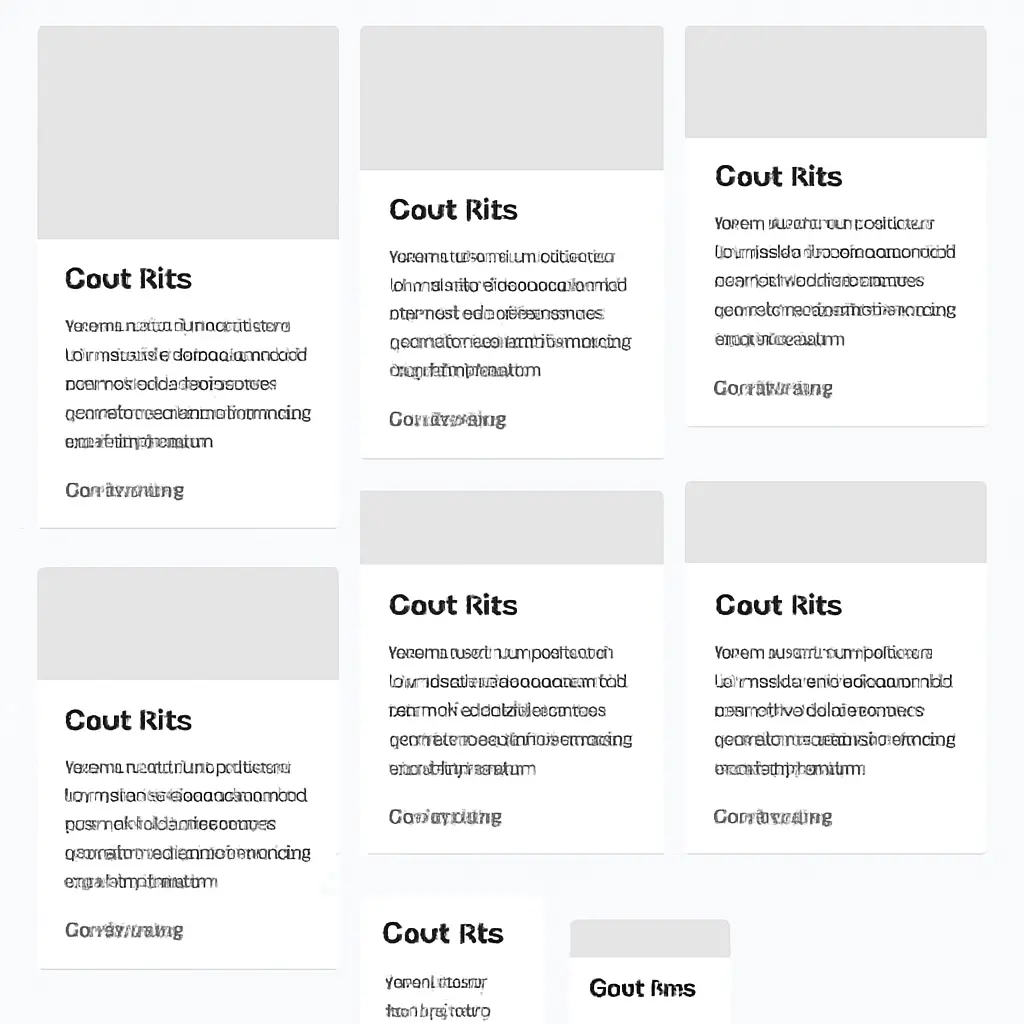 Responsive layout showing cards adapting across breakpoints